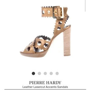 PIERRE HARDY
Leather Lasercut Accents Sandals